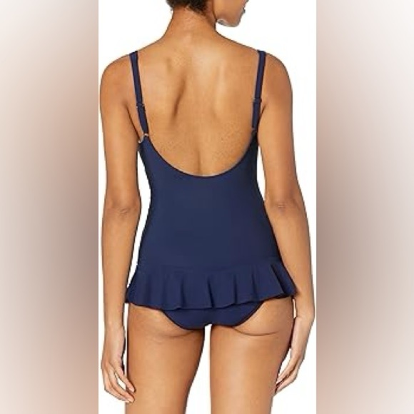 Profile by Gottex Women's Standard Tutti Frutti D-Cup Swimdress Navy Size 8D - Picture 4 of 8